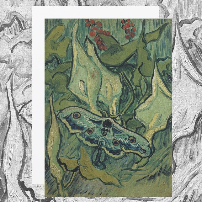 Grönt Peacock (Emperor) Moth av Vincent van Gogh Inbjudningar (Skapare uppladdad)