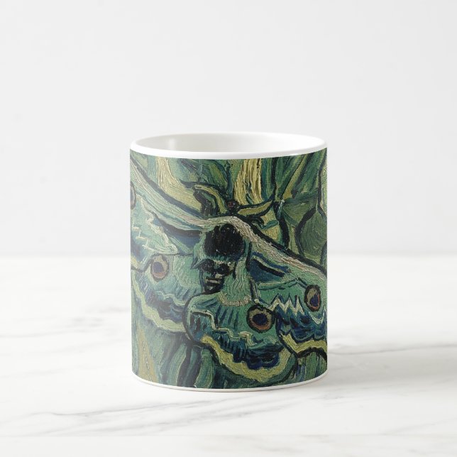 Grönt Peacock (Emperor) Moth av Vincent van Gogh Kaffemugg (Center)