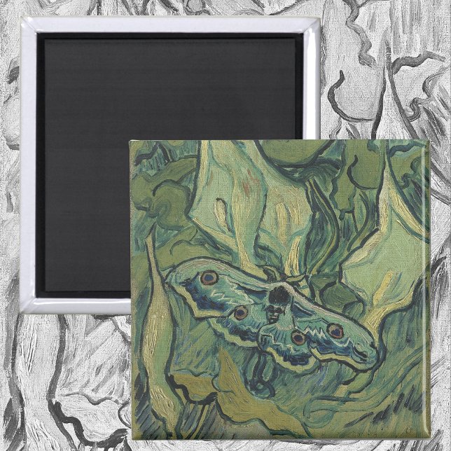 Grönt Peacock (Emperor) Moth av Vincent van Gogh Magnet (Skapare uppladdad)