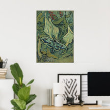 Grönt Peacock (Emperor) Moth av Vincent van Gogh