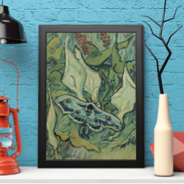 Grönt Peacock (Emperor) Moth av Vincent van Gogh Poster