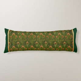 Grönt Peacock Feathers Body Pillow Kroppskudde