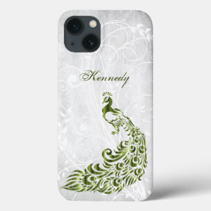 Grönt Peacock Personlig iPhone X fodral