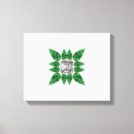 Grönt Pear-form Diamond Mönster Canvastryck