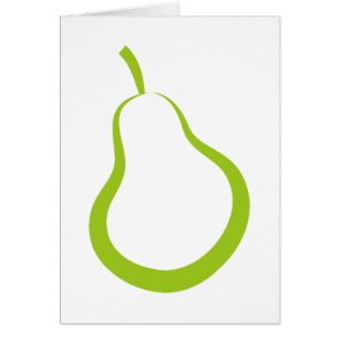 Grönt Pear Hälsningskort