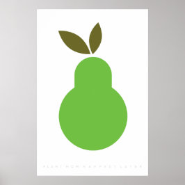 Grönt Pear Retro Poster 60:s 70:e offert
