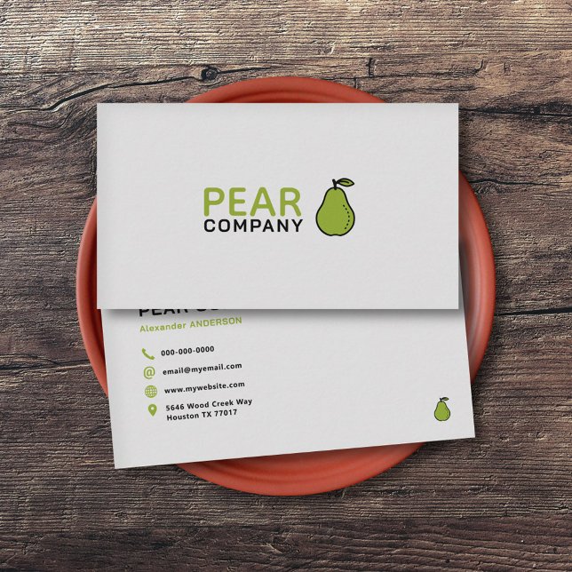 Grönt Pear Visitkort (Green Pear Business Card)