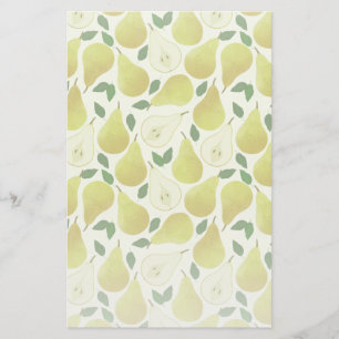 Grönt Pears Mönster Brevpapper
