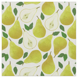 Grönt Pears Mönster Tyg