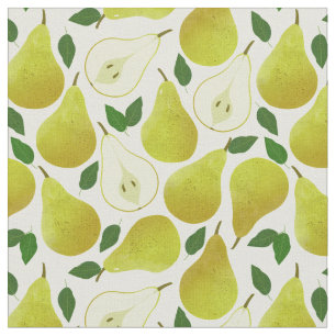 Grönt Pears Mönster Tyg