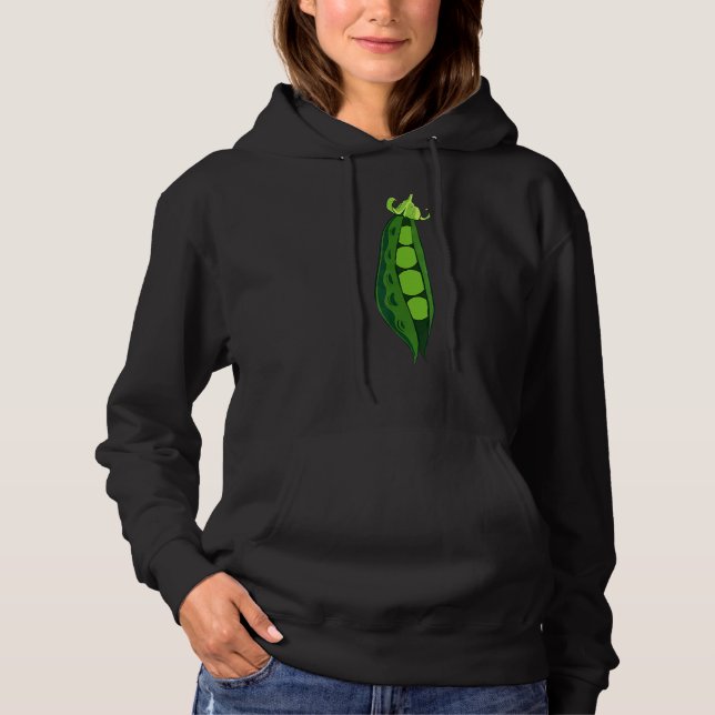 Grönt Peas Pea Pod Funny Vegetable Veggies Hallowe T Shirt (Framsida)