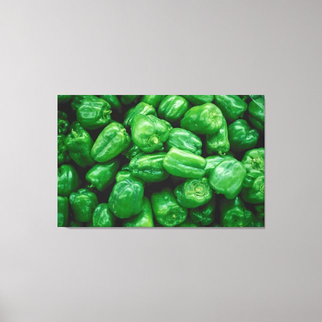 Grönt Peppers Canvastryck (Framsida)