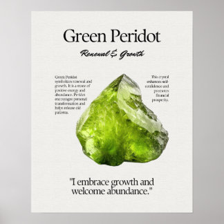 Grönt Peridot Gem Crystal CETT Poster