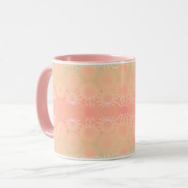 Grönt, persiko-, melon- och korallgeometri mugg