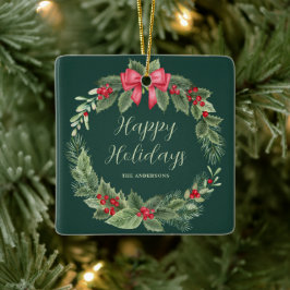 Grönt Personlig för andningsjul Ornament