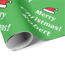 Grönt personlig God jul som omsluter pappert Presentpapper