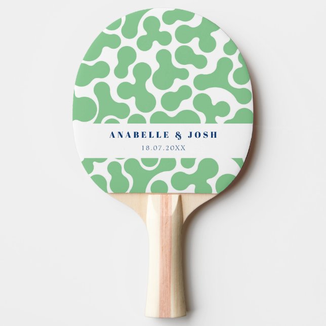 Grönt Personlig Ping Pong Paddle Pingisracket (Framsidan)