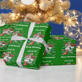 Grönt Personlig till julklapp Presentpapper