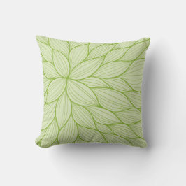 Grönt Petal Watercolor Pillow Kudde