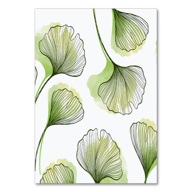 Grönt petals bordsnummer (Framsidan)