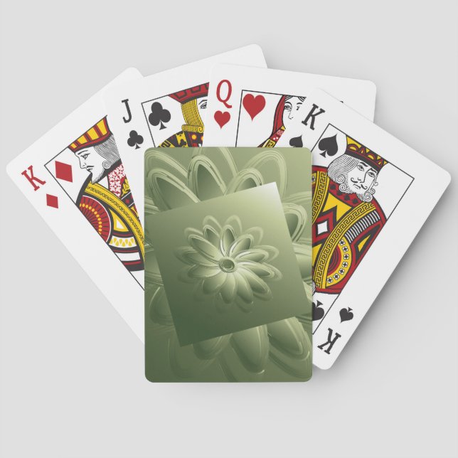 grönt petals casinokort (Baksidan)