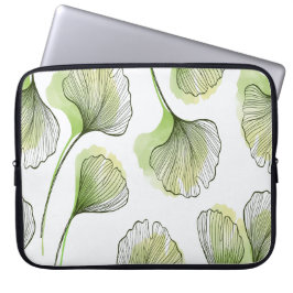 Grönt petals laptop fodral