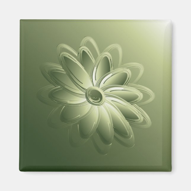 grönt petals magnet (Framsidan)