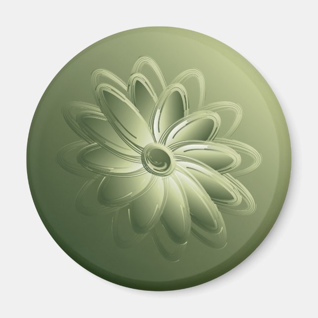 grönt petals magnet (Framsidan)