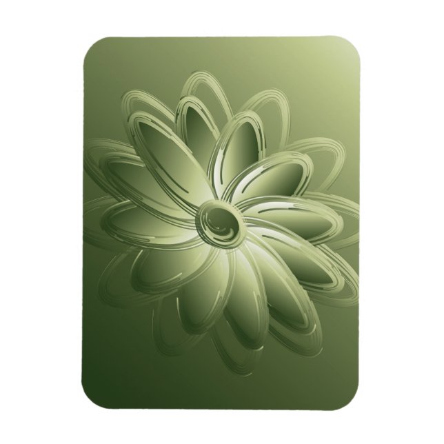 grönt petals magnet (Vertikal)