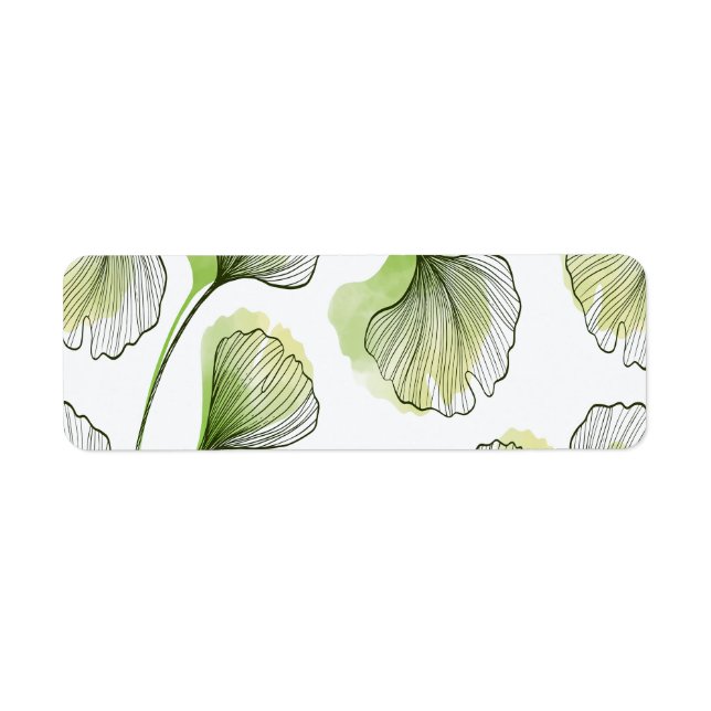 Grönt petals returadress etikett (Framsidan)