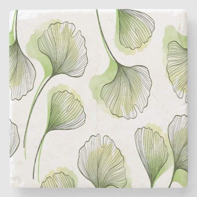 Grönt petals stenunderlägg (Framsidan)