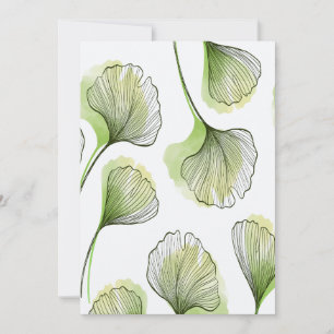 Grönt petals tack kort