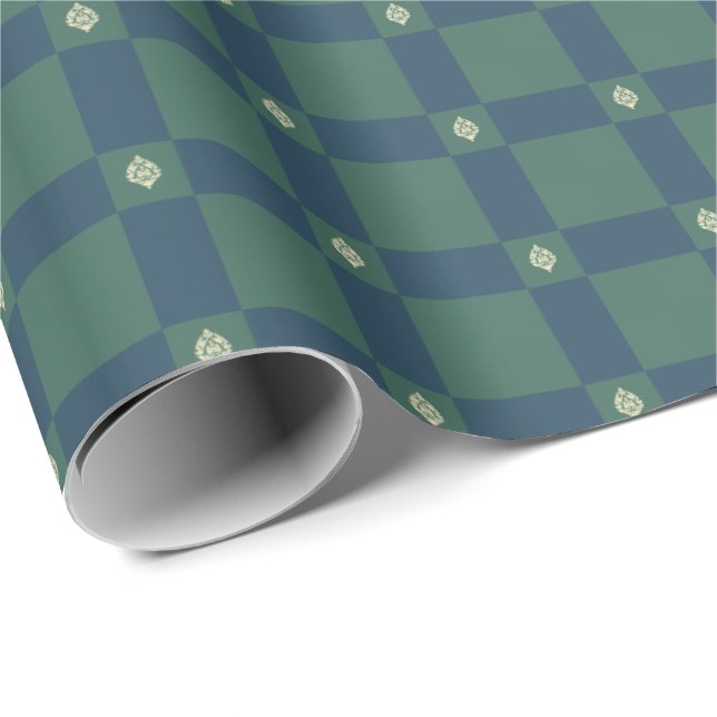 Grönt Petrol Logotyp Presentpapper (Rullad Hörn)