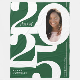 Grönt Photo 2025 Studenten Fleecefilt