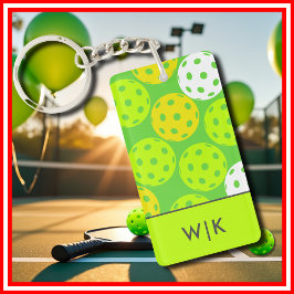 Grönt Pickleball Coola Modern Elegant Monogrammad