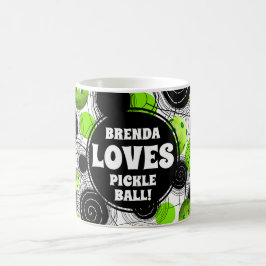 Grönt Pickleball Monogram Kaffemugg