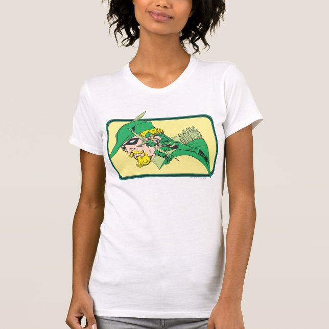 Grönt Pil huvud Tee Shirt (Framsida)