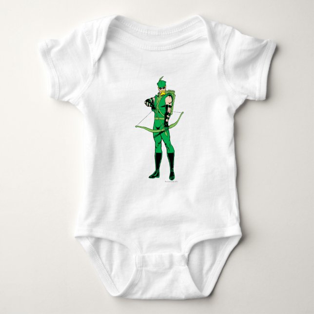 Grönt Pil stående med Bow Tee Shirt (Framsida)