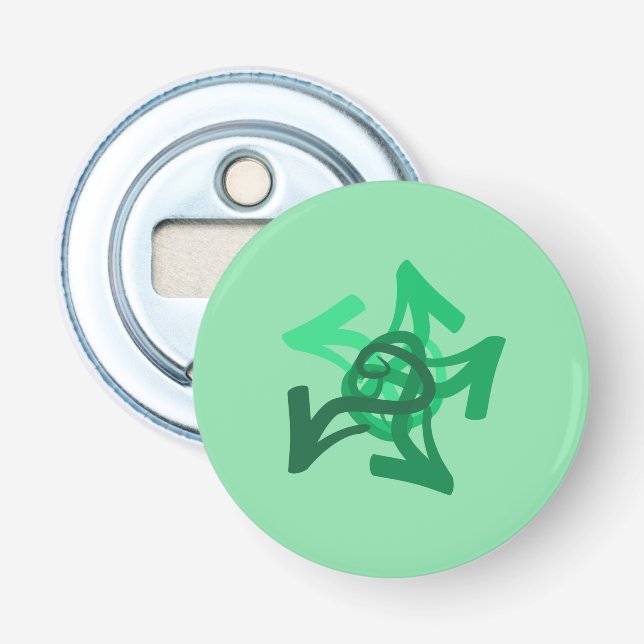 Grönt Pilar Flaska-öppnare Flasköppnare (Framsidan)