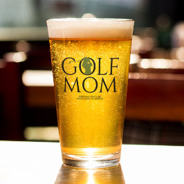 Grönt Pint för trendig Coola "GOLF MAMMA" Glaskopp