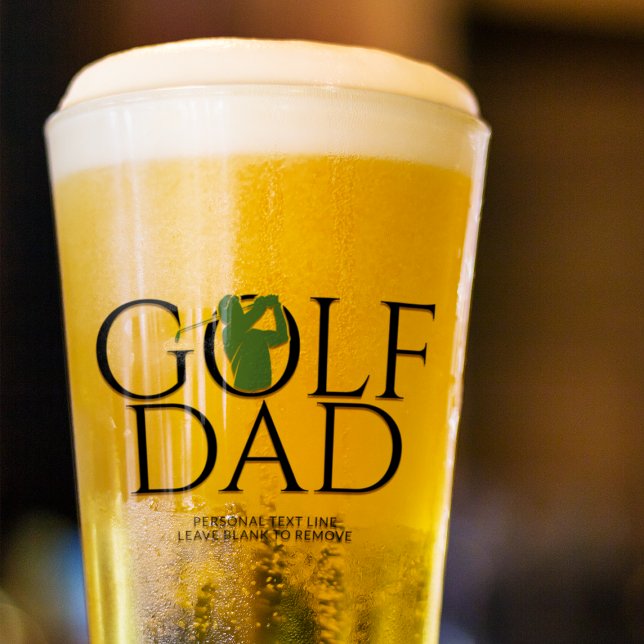 Grönt Pint för trendig Coola "GOLF PAPPA" Glaskopp (Skapare uppladdad)