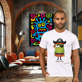 Grönt Pirat | TRÄDE - efter konstruktion | Roligt T Shirt