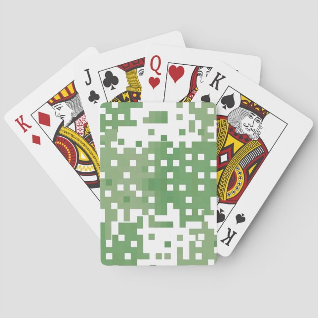 Grönt Pixel Mönster Spel Kort (Baksidan)