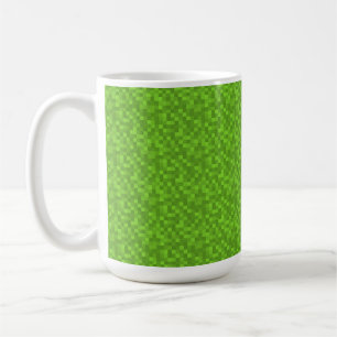 Grönt Pixelmönster Retro 8-Bit Spel Kaffemugg