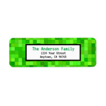 Grönt Pixels Mining Gamer Anpassningsbar Adress