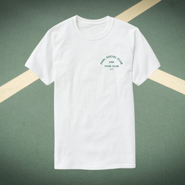 Grönt PKBL Social Klubb Vapensköld Pickleball T-Sh T Shirt (Skapare uppladdad)
