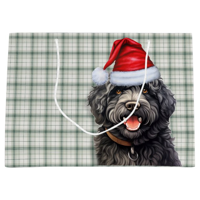 Grönt Plade Barbet Hund Helgdag (Framsidan)