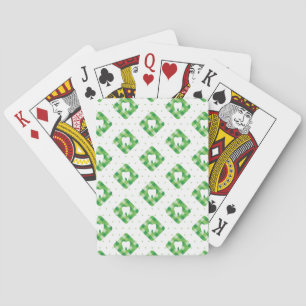 Grönt Plade Tooth Mönster Casinokort