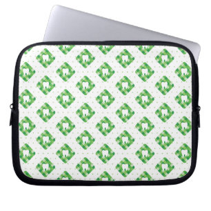 Grönt plädtandmönster laptop fodral