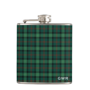 Grönt Plaid Klan Ross Hunting Tartan Monogram Fickplunta